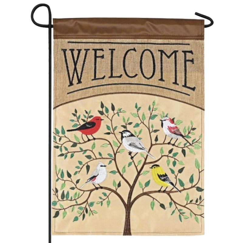 Birds In Tree Garden Flag
